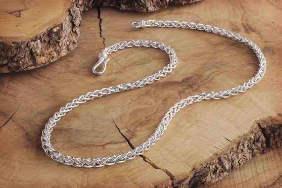 Braided/Twisted Wheat-style Chain, Extra Petite, Gold-tone Finish