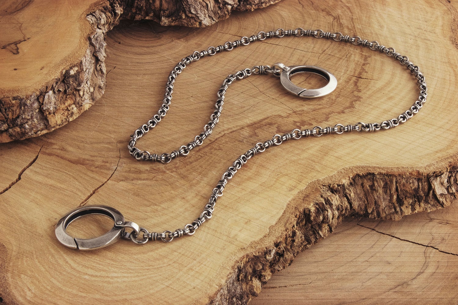 Silvertraits Thick Wheat Wallet Chain Made of Sterling Silver