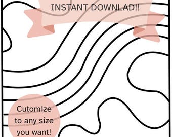 Melting Rainbow Kinusaiga Pattern | No-Sew Fabric Art Template (Digital Download)