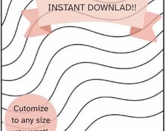 Waves Kinusaiga Pattern | No-Sew Fabric Art Template (Digital Download)