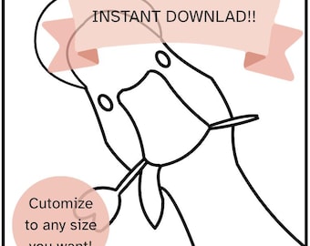 Goose Kinusaiga Pattern PDF | No-Sew Fabric Art Template (Digital Download)