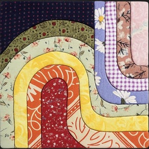 Kinusaiga Kit | Patchwork Rainbow Fabric Art Craft | Intermediate No-Sew DIY Project