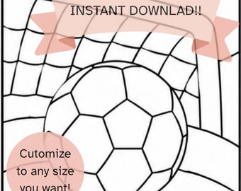 Soccer Kinusaiga Pattern | No-Sew Fabric Art Template (Digital Download)