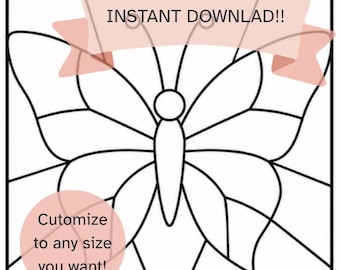 Butterfly Kinusaiga Pattern PDF | No-Sew Fabric Art Template (Digital Download)