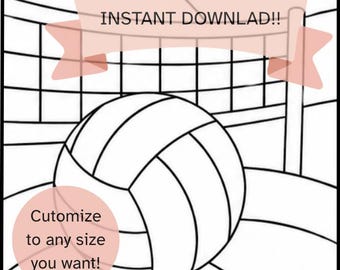 Volleyball Kinusaiga Pattern | No-Sew Fabric Art Template (Digital Download)