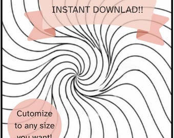 Whirlwind Abstract Kinusaiga Pattern | No-Sew Fabric Art Template (Digital Download)