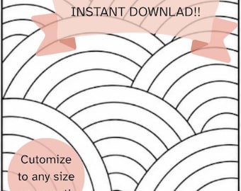 Seven Rainbows Kinusaiga Pattern | No-Sew Fabric Art Template (Digital Download)