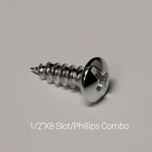 ネジ、#8 x 1/2"、なべ頭、数量 100