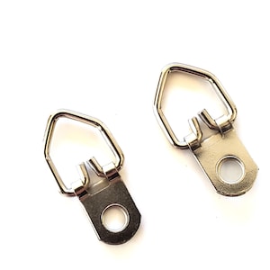 Triangle D Ring Strap Hangers, 1 Hole Medium, Heavy Duty Pro Quality, Picture Framing Hardware, Crafts, Photos, Canvas.  100