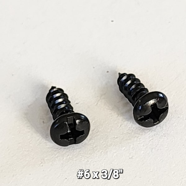 100 Pack #6x3/8" Small Pan Head Black Screws