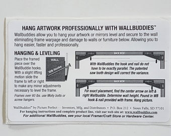 Large Wallbuddie Hangers w/ Screws - Wholesale Frame Company