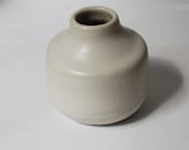 Simple neutral glazed pottery vase, Small ceramic handmade vase, Large inkpot, Pen pot bottle , Brush pot, Handmade ceramic bottle, Bud vase