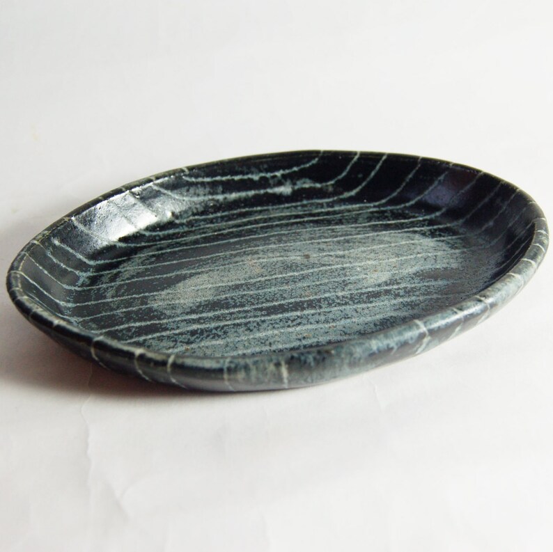 Handmade Pottery Plate Spoon Rest Handmade Serving Soap Dish Small Oval Dish