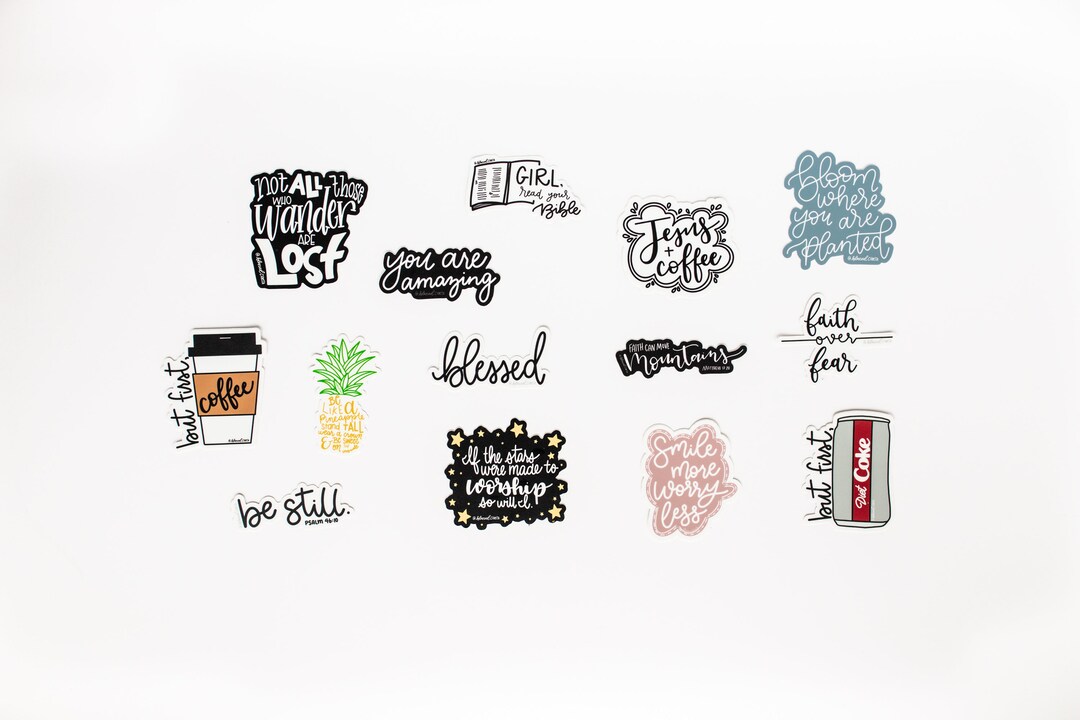 Choose 2 Sticker Pack Laptop Stickers Water Bottle Etsy