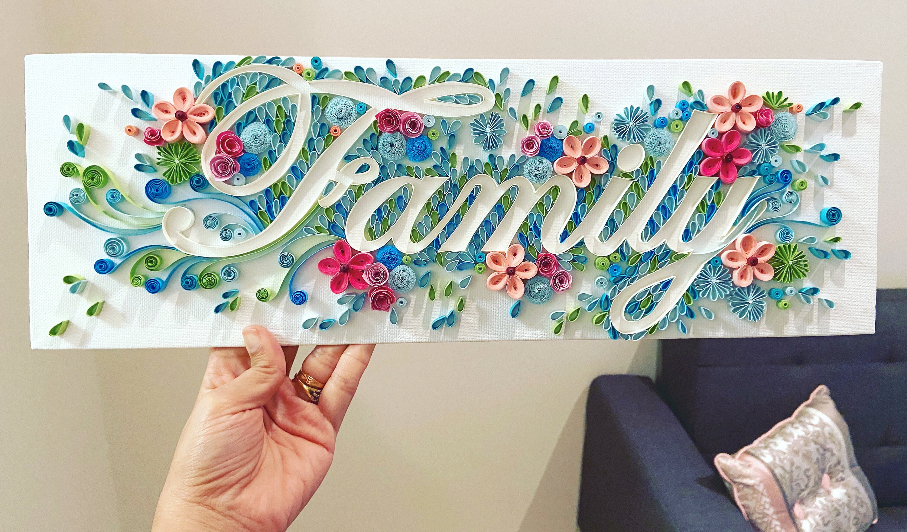 Family Sign Quilling Wall Hanging Home Decor Gift Ideas | Etsy