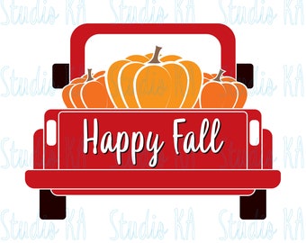 Fall truck svg | Etsy