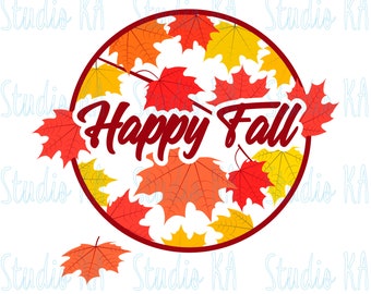 Happy fall Svg files for cricut, Wreath leaves Svg, fall Svg files, Fall leaves svg, Fall clipart