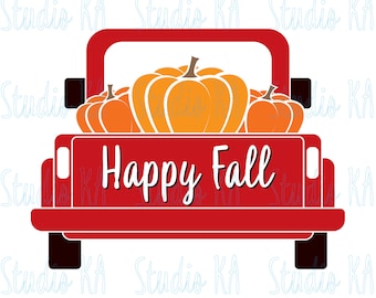 Pumpkin truck Svg, Fall truck Svg, Thanksgiving truck Svg files Vintage, Truck with pumpkin clipart, Fall harvest truck Svg for Cricut