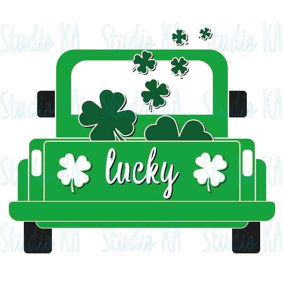 Saint Patrick's Day Truck Svg Truck With Shamrock Svg | Etsy