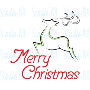 Christmas deer Svg cut file, Holiday Deer SVG, Christmas Buck Svg file, Deer silhouette Svg, Reindeer Svg, Svg file for cricut