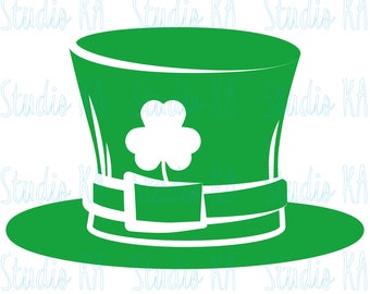 Hat Svg for St Patricks day, St Patricks day Svg for cricut, Green hat clipart, Svg file for St Patricks day