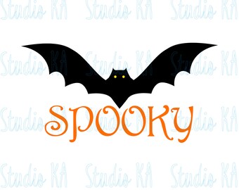 Bat Svg digital download, Spooky Halloween Svg