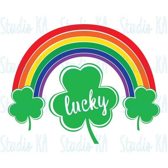 Rainbow St Patricks Svg Rainbow Svg Luck of the Irish Svg | Etsy