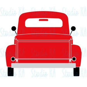 Old red truck Svg files for cricut, Christmas truck Svg, Red Christmas truck Svg, Truck silhouette Svg, Retro truck Svg cut files