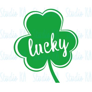 Monogram Shamrock Svg, Clover Svg, St Patricks day Svg, Shamrock cut file, Lucky svg, Luck cut files for silhouette, St Patrick day Cut file