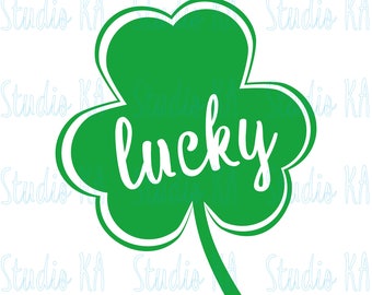 Monogram Shamrock Svg, Clover Svg, St Patricks day Svg, Shamrock cut file, Lucky svg, Luck cut files for silhouette, St Patrick day Cut file