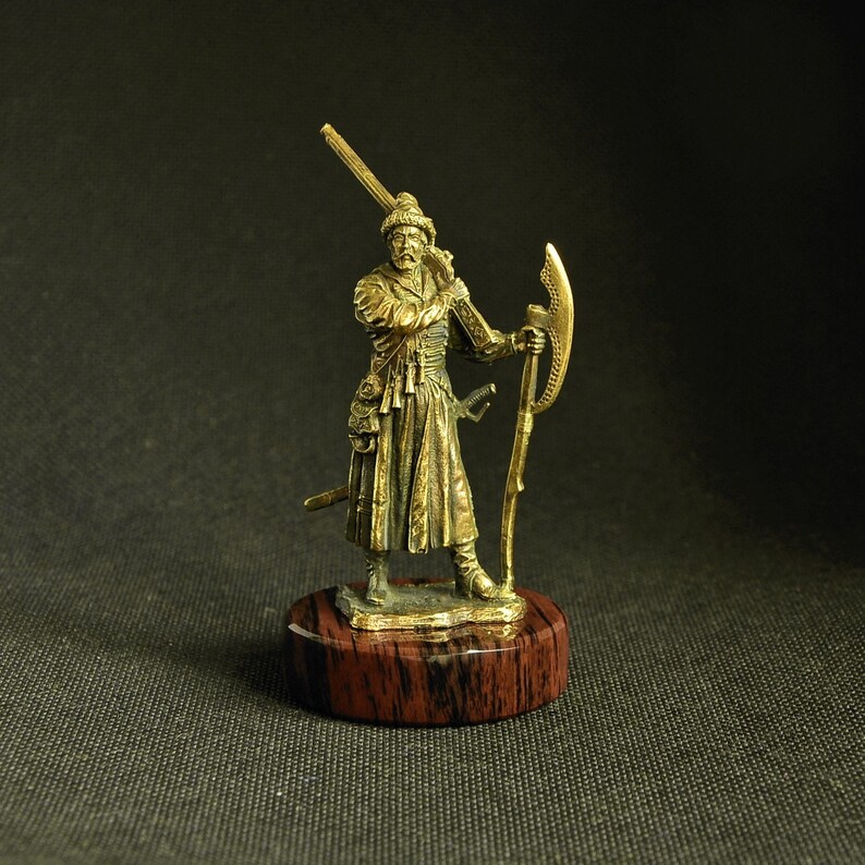 Art Déco Bronze Napoléon Bonaparte Sculpture Statuette Figurine avec Obsidienne