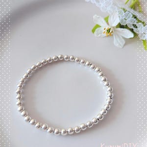 Silver-plated Minimalist Beaded Bracelet