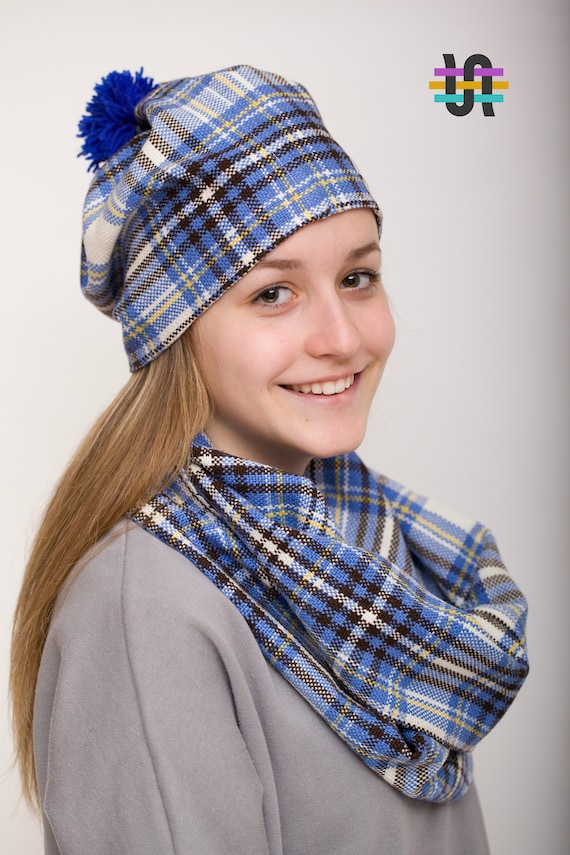 tartan scarf and hat