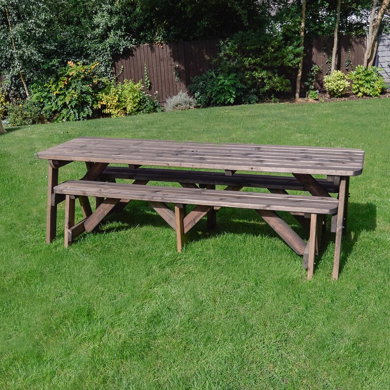 Oakham rounded picnic table and bench set Etsy