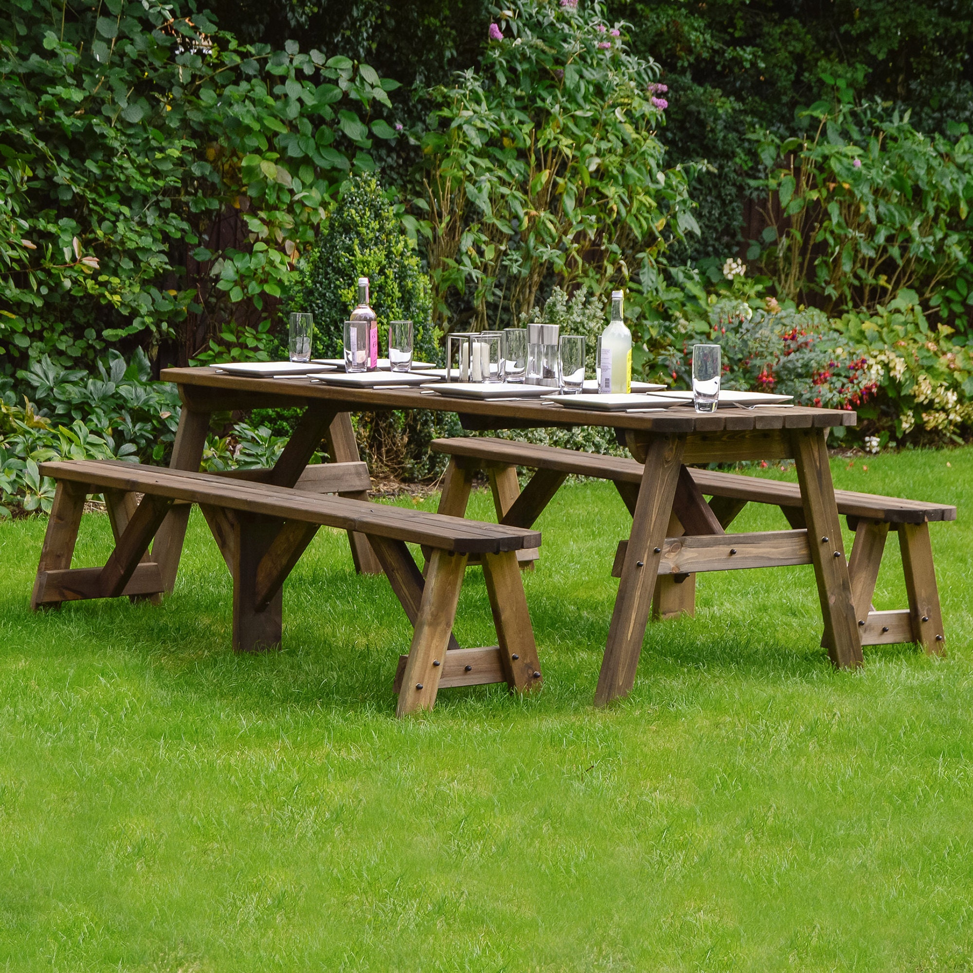 Oakham Rounded Picnic Table and Bench Set Etsy UK