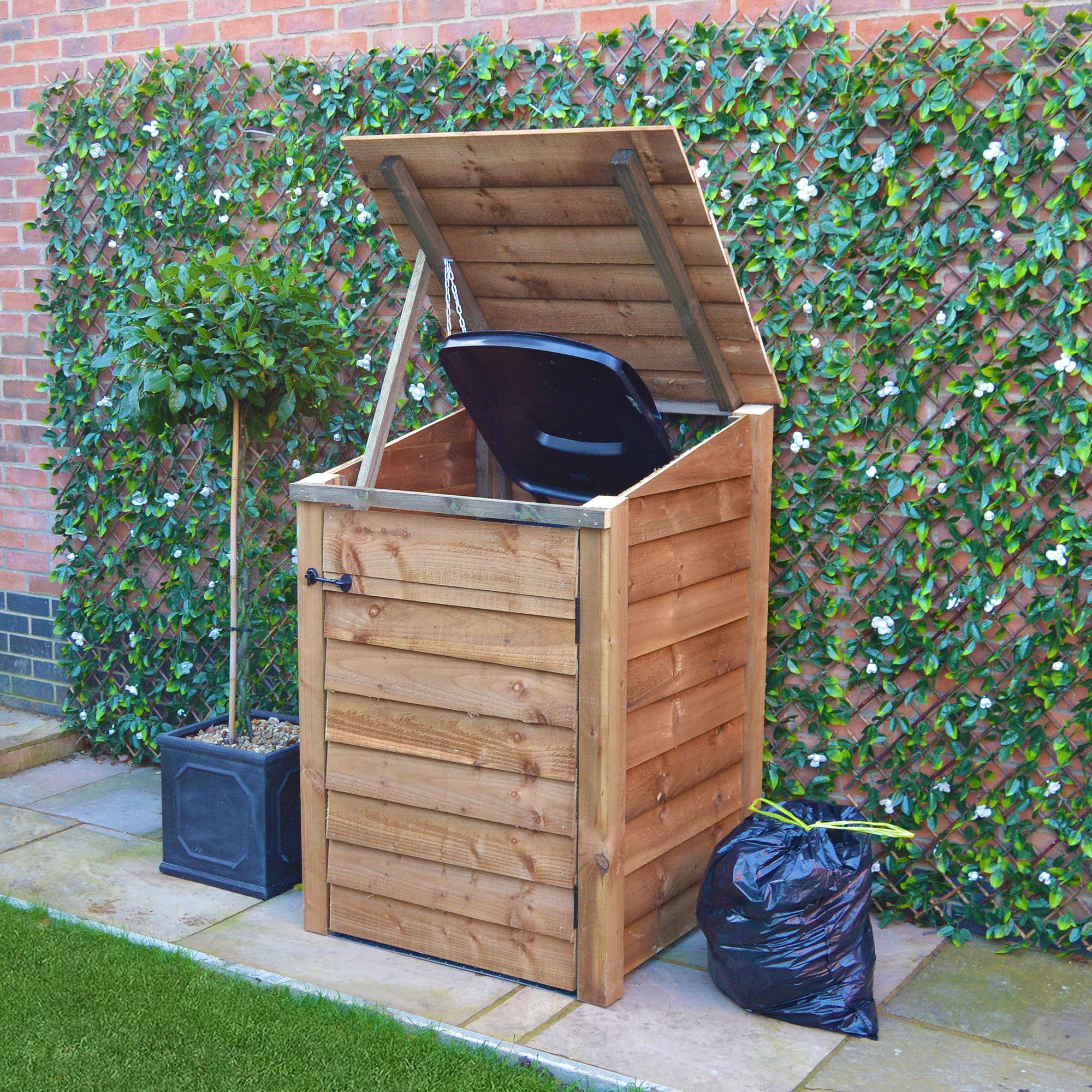 Outdoor Wheelie Bin Storage Unit Single Bay Store - Etsy