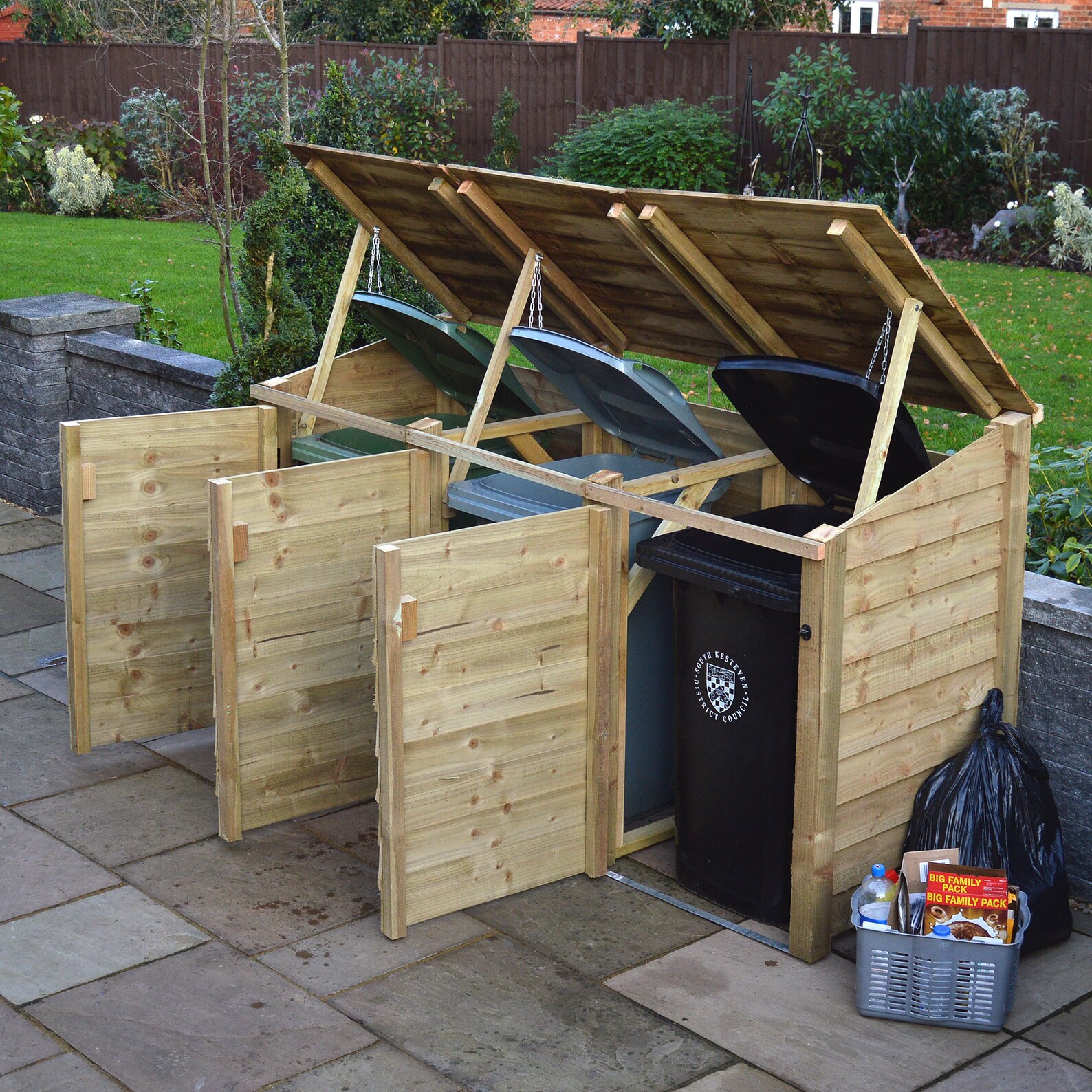 Outdoor Wheelie Bin Storage Triple Etsy UK