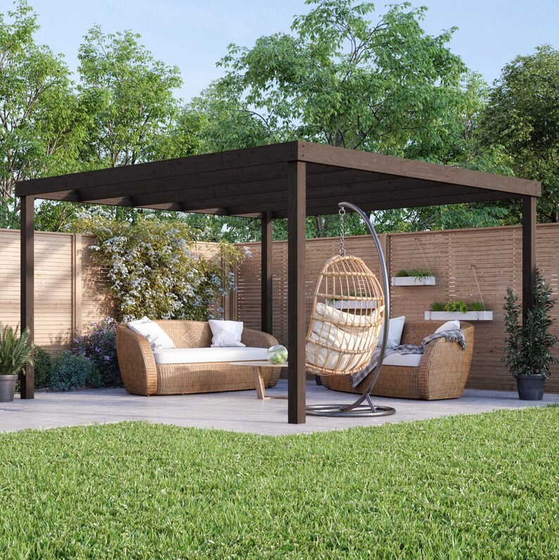CLEARANCE SALE Wooden Garden Gazebo Pergola Kit Box Design - Etsy UK