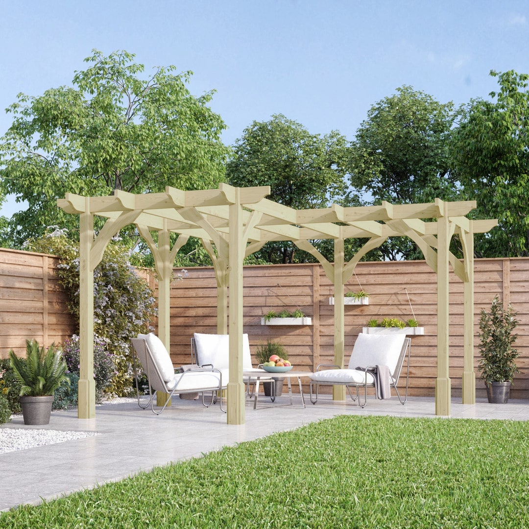 Pergola Gazebo Premium Corner Design - Etsy UK