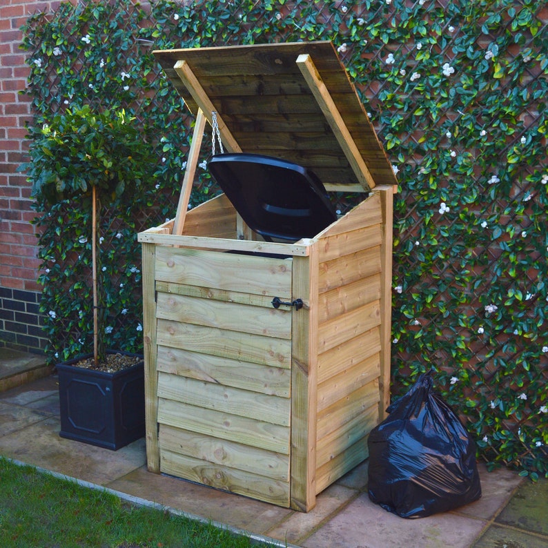 Outdoor Wheelie Bin Storage Unit Single Bay Store Etsy