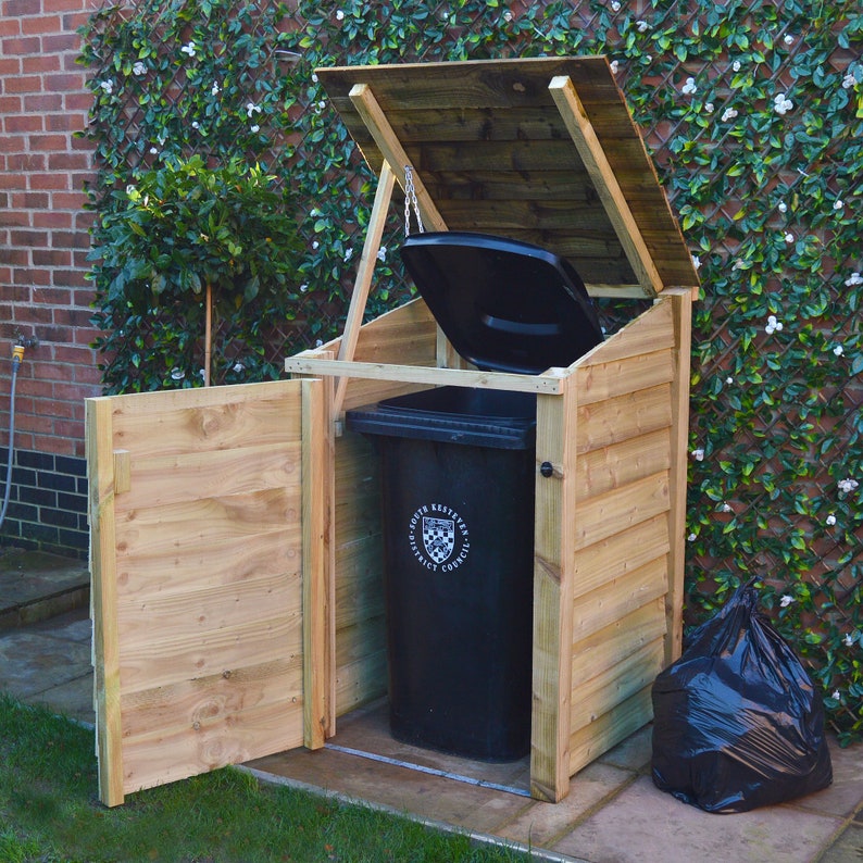 Outdoor Wheelie Bin Storage Unit Single Bay Store Etsy