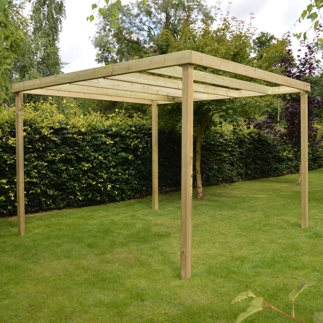 Wooden Garden Gazebo Pergolakit 4.8m Width Box Design - Etsy UK