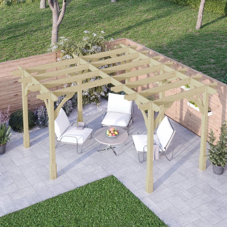 Wooden Garden Gazebo Corner Pergolakit Premium Corner Etsy UK