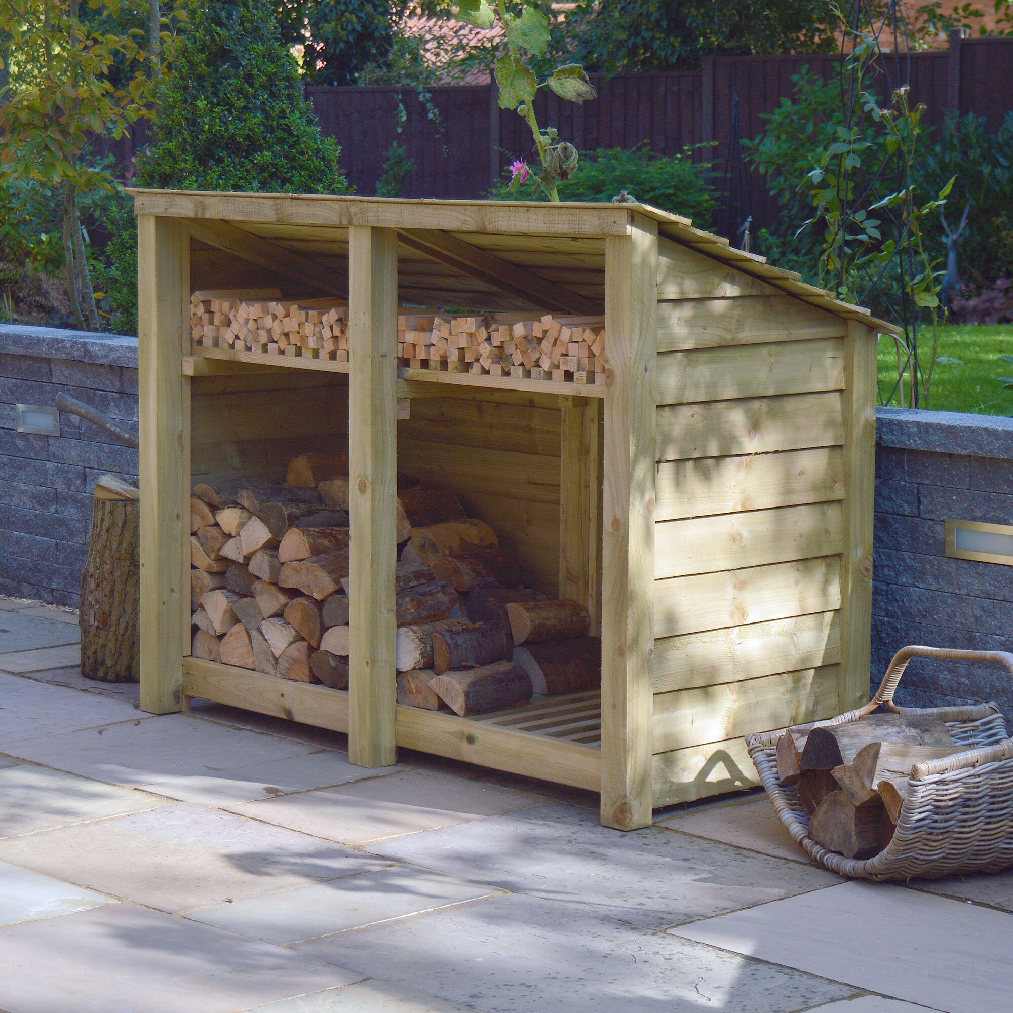 Outdoor Wooden Log Store 4ft Tall X 6ft Wide Hambleton Etsy UK