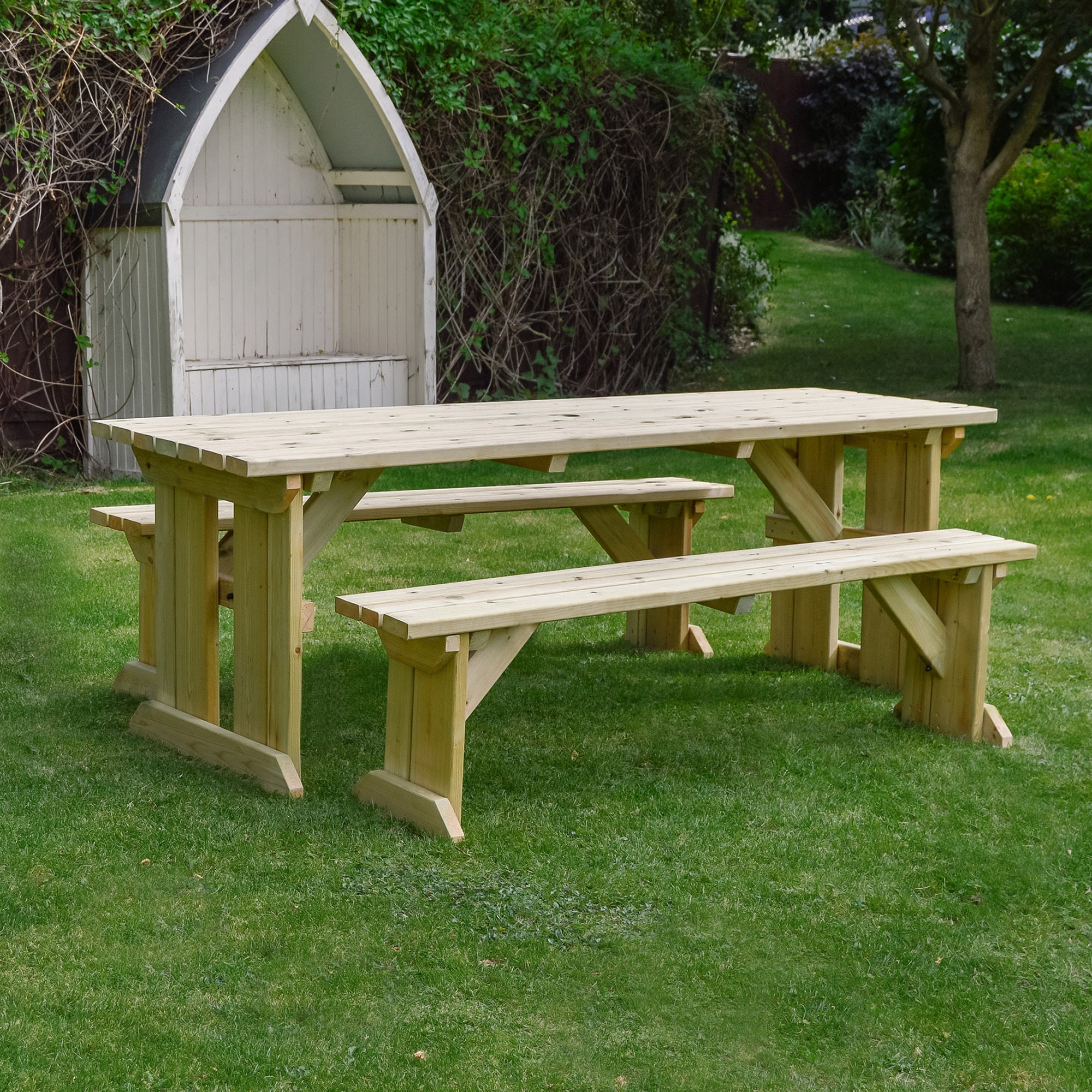 Wooden Garden Picnic Table Bench Set Tinwell Picnic Table & Etsy