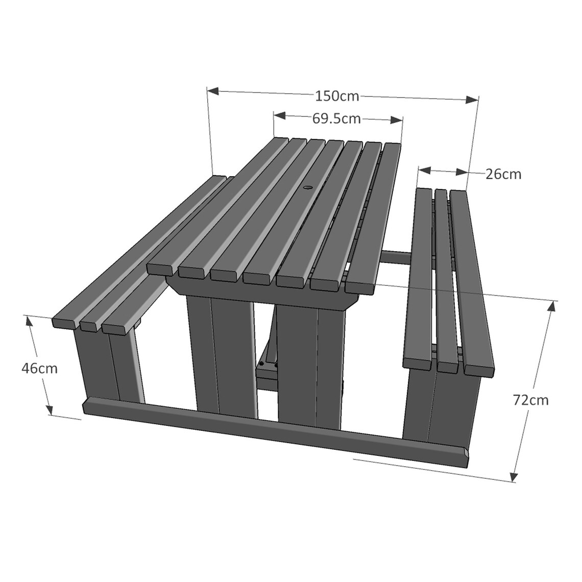 Wooden Garden Picnic Table Bench Set Tinwell Picnic Bench Etsy UK