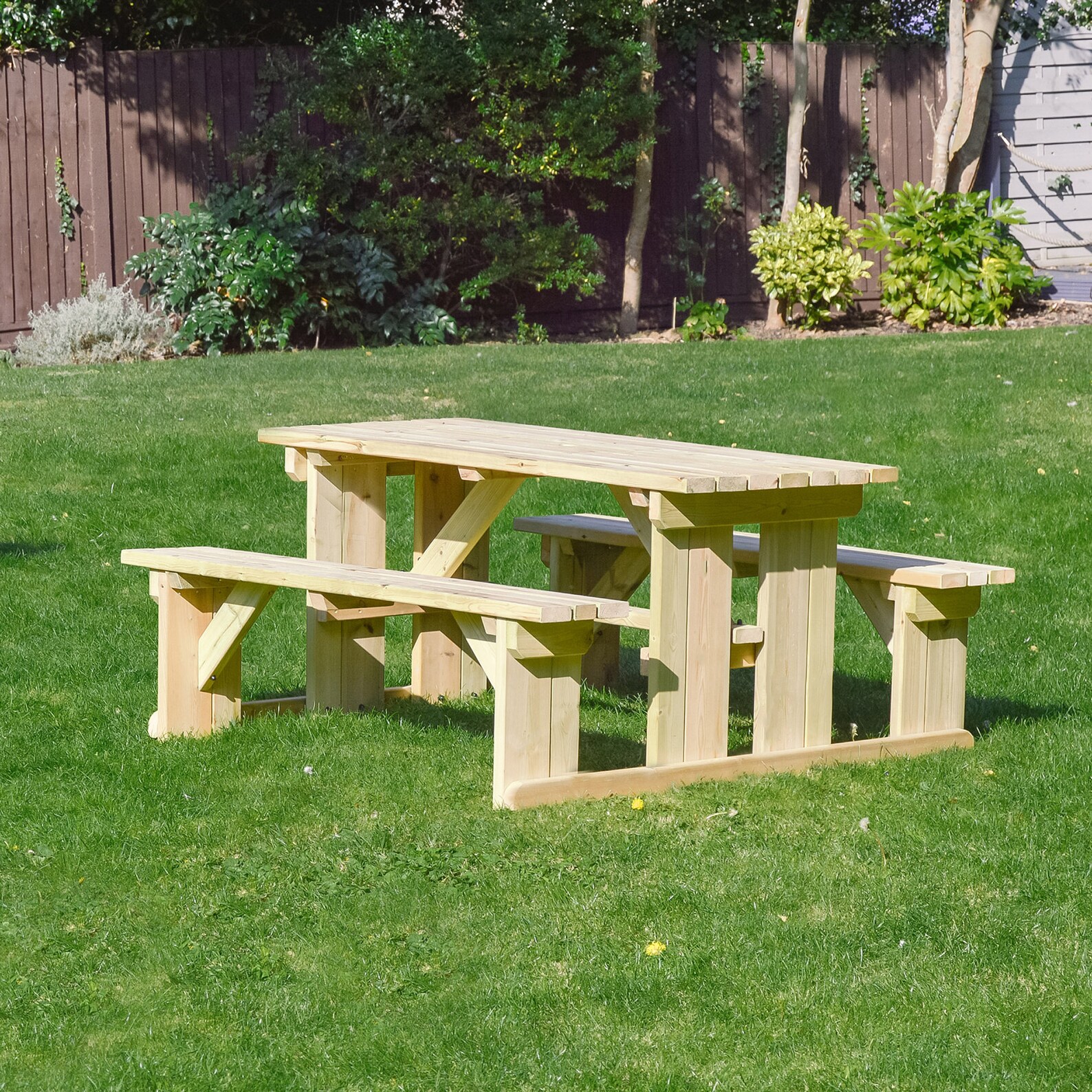 Wooden Garden Picnic Table Bench Set Tinwell Picnic Bench Etsy UK