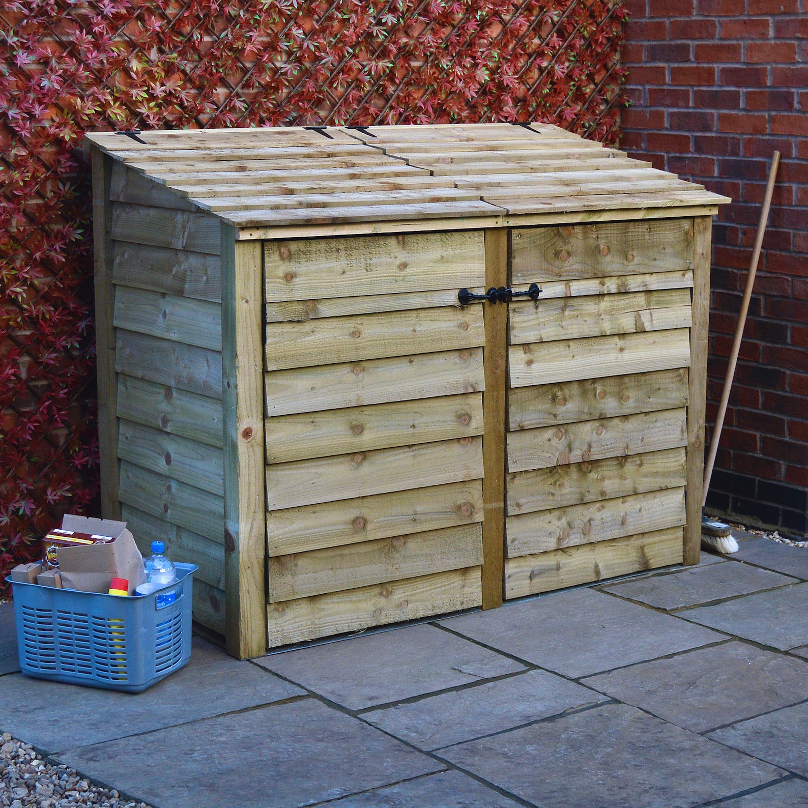 Outdoor Wheelie Bin Storage Unit Double Bay Store Etsy UK