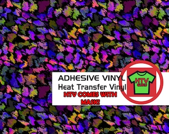 Colorful Splatter Vinyl/Printed Iron On Heat Transfer Vinyl/Patterned Vinyl/Printed 651 Vinyl/Printed Outdoor Vinyl/Printed HTV