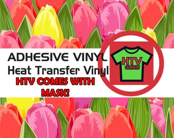 Roses Floral Vinyl Printed Patterned Iron On Heat Transfer Vinyl HTV Outdoor vinyl sheets